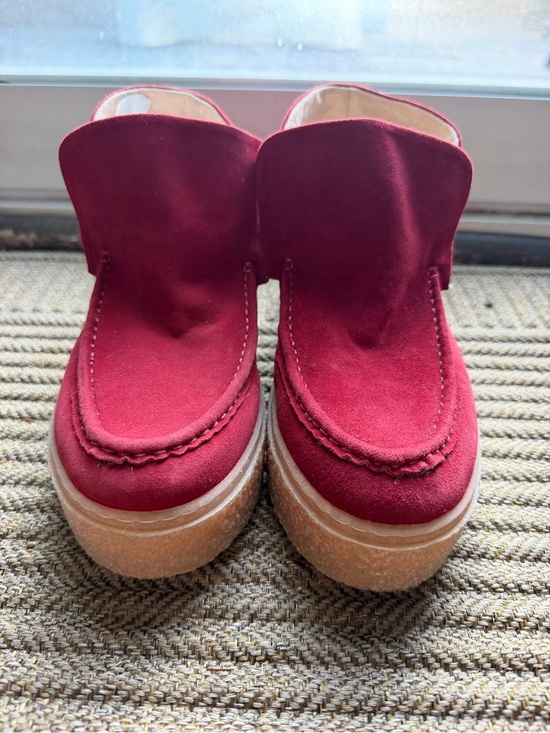Hush Puppies Shoes - Hush Puppies Burgundy Suede Chukka Ankle Boots Crepe Sole Slip On Casual